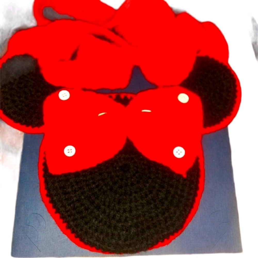 Minnie mouse crosbody crochet bag handmade